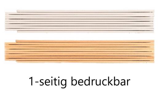 Qualitäts-Zollstock 2 m aus Buchenholz, 1-seitig bedruckt 