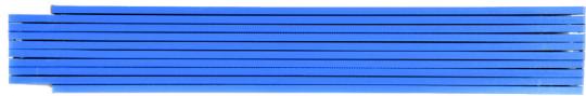Zollstock farbig 2m, 1-seitig bedruckt blau